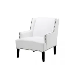 Casa Padrino Designer Art Deco Club Sessel Weiß - Luxus Club Sessel