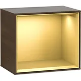 Villeroy & Boch V&B Regalmodul Wandbeleuchtung Finion 41,8x35,6x27cm, Reg gol m, Walnut veneer