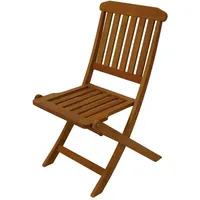 TPFGarden Klappstuhl, Braun, Holz, 45x93x114 cm, Gartenmöbel, Gartenstühle, Gartenstühle