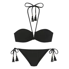 ELBSAND Bandeau-Bikini Damen Schwarz 38 Cup A/B