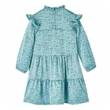 vidaXL Kinderkleid mit langen Ärmeln Blau 116