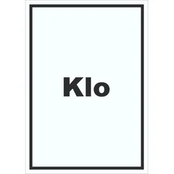 Klo Schild mit Text WC Toilette hochkant A1 (594x841mm)