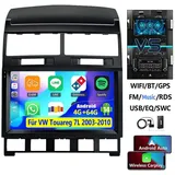 ESSGOO Android 15 Für VW Touareg 7L 2003-2010 CarPlay GPS NAVI RDS SWC Autoradio (Digitalradio (DAB), 4+64GB(optional), RDS, AM, FM, Carplay Android Auto Bluetooth EQ USB GPS Navi WIFI Touchscreen)