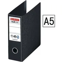 Herlitz Ordner Hartpappe-Ordner, A5 75 mm schwarz
