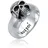 KUZZOI Ring Totenkopf 925Er