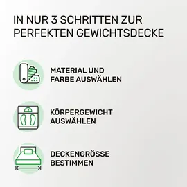 DAILYDREAM Gewichtsdecke für Erwachsene aus 100% Baumwolle, Edition Blau | 7 kg | 155x200cm | Gewichtete Decke | Blau