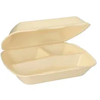 Papstar Starpak 100 Menüboxen mit Klappdeckel, XPS 3-geteilt 7,5