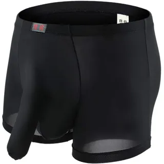 PPangUDing Unterhosen Panty Boxershorts Herren Große Größen Baumwolle Hohe Taille Weich Atmungsaktiv Dehnbare Bequeme Taillenslips Panties Hipsters Mikrofaser Panties Slips (M, Schwarz)