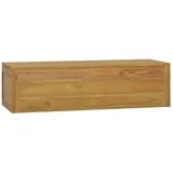 vidaXL Wand-Badschrank 110x45x30 cm Teak Massivholz