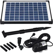 Agora-Tec Agora-Tec® Solar Teichpumpe - Set AT - 10 Watt, Hmax.: 600l/h Fontainenhöhe: 1,00m für Gartenteich oder Springbrunnen