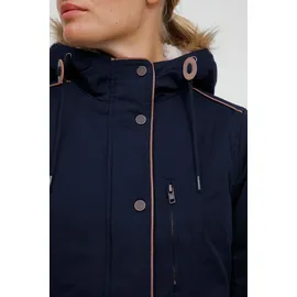 Oxmo Parka OXAnna Damen Winterparka Mantel mit Fellkapuze und Teddy-Futter, - L