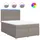 vidaXL Boxspringbett mit Matratze Taupe 140x200 cm Stoff