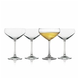 Lyngby Glas LYNGBY-GLAS Champagnerglas Champagnerschale Juvel 4er Set, Kristallglas weiß
