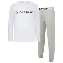 G-Star Pyjama in Weiß/Grau | Gr.: XXL