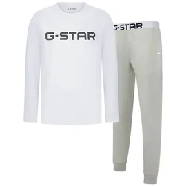 G-Star Pyjama in Weiß/Grau | Gr.: XXL