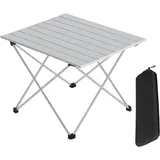 Woltu Alu Campingtisch klappbar Falttisch mit Tragetasche, Aluminium Reisetisch, leichte Alu Tisch 56 46 40cm, tragbar für Camping Garten Balkon