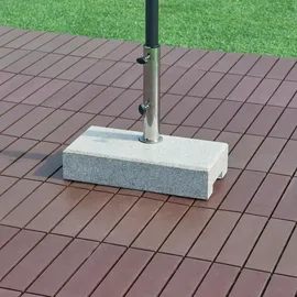 casa.pro Schirmständer Granit 45 x 22,5 x 9,5 cm Grau