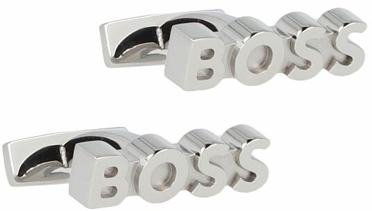 Boss B-Boss Manschettenknöpfe Edelstahl 2,5 cm silver