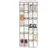 Intirilife Schuhorganizer Hängend 55,5 x 2 x 148 grau