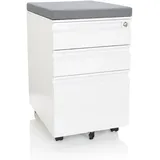 HJH Office Color OS Rollcontainer 60,5 x 39 x 50 grau/weiß