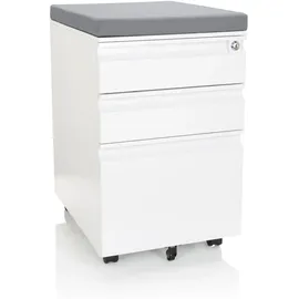 HJH Office Color OS Rollcontainer 60,5 x 39 x 50 grau/weiß