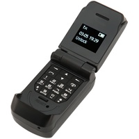 Klapphandy Seniorenhandy, 0,66 Zoll OLED Ultra Small Phone, Bluetooth Handy für Senioren, 64x48 32MB 64MB 300mAh. (Schwarz)