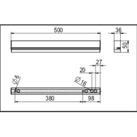 RIDI Homelight LED-Lichtleiste (VLDF-F124DAWS170B840) Stahl