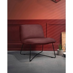 furninova Loungesessel Fly, gemütlicher Loungesessel im skandinavischen Design rot