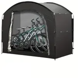 Fahrradgarage 4 Fahrräder, Fahrradschuppen Zelt, Fahrradgarage Wetterfest, 210D Oxford Gewebe, Fahrradabdeckung im Freien, für Motorrad/Werkzeuge/Spielzeug/Rasenmäher/Camping-Gartenzelt 220*150*185 cm