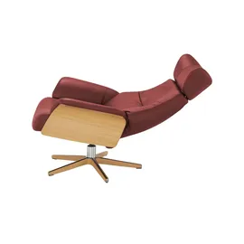 Möbel Kraft Drehsessel Air Leder 80 x 106 x 78 cm Rot mit Relax-Funktion