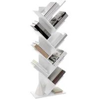 VASAGLE Bücherregal 50 x 25 x 141,5 cm Weiß