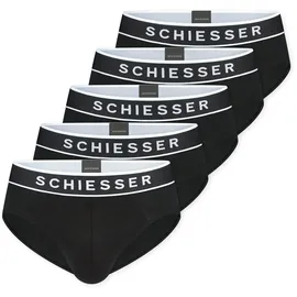 SCHIESSER 5er Pack Slips schwarz/weiß S