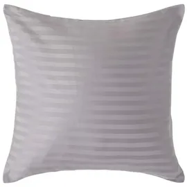 Homescapes Kissenbezug Gestreift 40 x 40 cm Grau