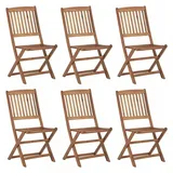 vidaXL Gartenstuhl 47,7 x 57 x 91 cm braun 6 St.