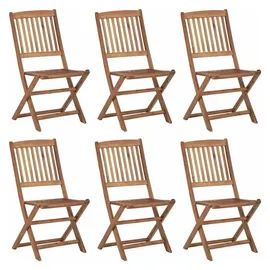 vidaXL Gartenstuhl 47,7 x 57 x 91 cm braun 6 St.
