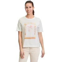 Cartoon Printshirt mit Rundhalsausschnitt in Patch Cream/Pink | Gr.: