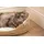 Dehner Premium Lovely Kuschelbett Tiefer Schlaf oval 58 cm x 48 cm beige