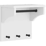 vidaXL Wandgarderobe SANDNES Weiß 43x30x42 cm Massivholz Kiefer