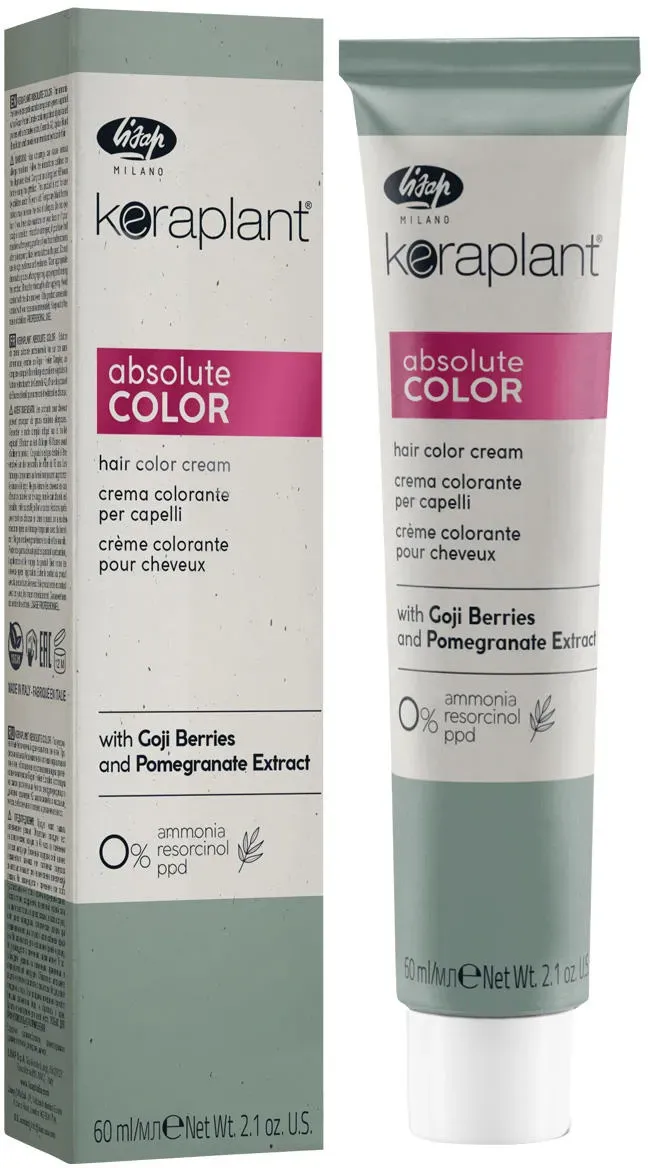 Lisap Keraplant Absolute Color Hair Color Cream 8/66 Intense Light Copper Blonde 60 ml