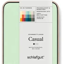 schlafgut Casual 120 x 200 - 130 x 200 cm green light