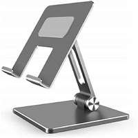 Tech-Protect Z11 Universal Stand Holder, Universal Halter, Verstellbare Handy Ständer, Tablet Staender, Halterung | Kompatibel bis 13 Zoll Geräte | Grau