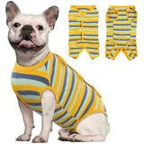 Kuoser Hundebody nach OP, Atmungsaktive Body Hunde nach OP für Hunde/Katzen Farbige Hundebody nach Kastration Rüde Hündin Medizinischer Body Hund, Alternative zum Halskrause