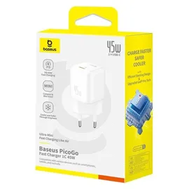 Baseus PicoGo GaN Ladegerät 45W EU Weiß