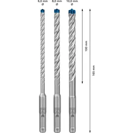 Bosch Professional Expert SDS-Plus-7X Hammerbohrer Set 3-tlg. 6/8/10mm 2608900196