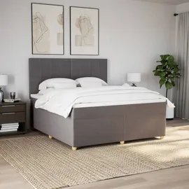 vidaXL Boxspringbett 180 x 200 cm Taupe