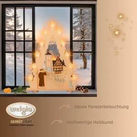 Weigla LED Lichterspitze/Schwibbogen"Rothenburg ob der Tauber" 15 flammig Erzgebirge garantiert