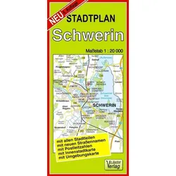 Stadtplan Schwerin 1 : 20 000