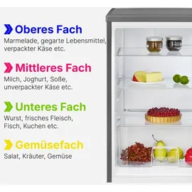 Bomann VS 2195 Kühlschrank (134 l, 850 mm hoch, Edelstahl)