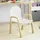 SoBuy Kinderstuhl KMB24-Wx2 höhenverstellbar Holz weiß/beige