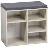 KESPER Schuhschrank 31 x 13 x 53 cm weiß-gekälkt / beige